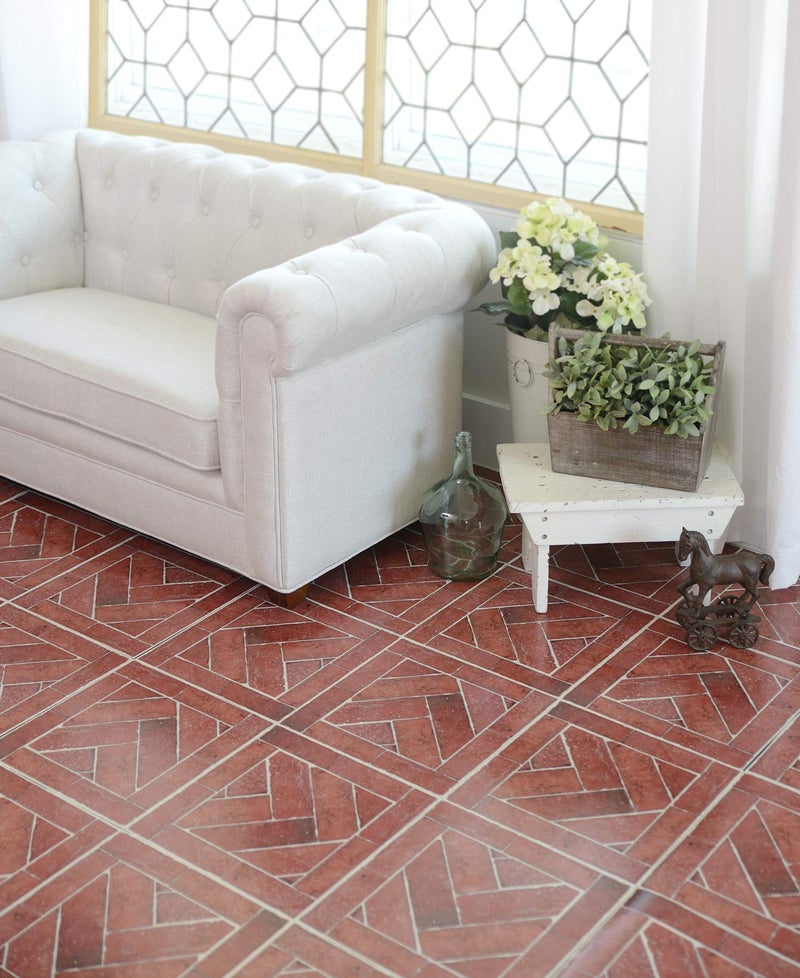 Con-Tact Brand FloorAdorn Vinyl Floor Appliques Self-Adhesive, Decorative and Removable Tiles, 6 Count - Image 4